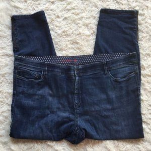 C & A The Skinny Plus Size Jeans Ankle Zip Denim Stretchy  & Elastic Waist  24